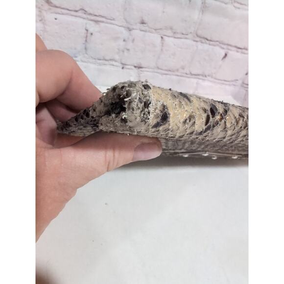 Michael Kors ipad Tablet Laptop Envelope clutch Snakeskin Print Black Tan 8 X 10 - Picture 4 of 11